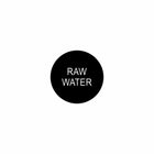 22mm Raw Water Actuator round black cap showing white RAW WATER label