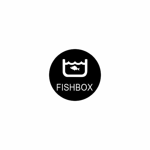 Bluewater Fishbox brand logo — black circular emblem with fish-in-box icon and 'FISHBOX' text