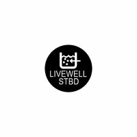 Black circular decal showing a livewell icon with "LIVEWELL STBD" text, front view