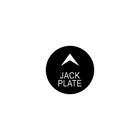 Black circular graphic with upward triangle and 'JACK PLATE' text, indicating jack plate up control.