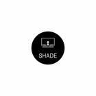 Bluewater 22mm shade actuator control icon showing window shade with up/down arrow and "SHADE" label.