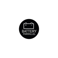Actuator's black circular icon with battery outline and 'Battery Parallel' label