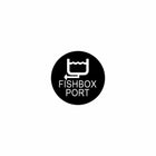 Black circular icon showing fishbox port symbol with water line, left-pointing arrow and label.