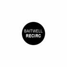 Black circular feature badge for Bluewater baitwell recirc, centered white text reading "BAITWELL RECIRC