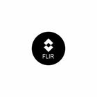 FLIR logo displayed on a black circular badge, centered on a plain white background