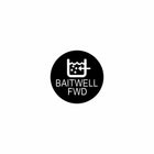 Circular black badge showing a white baitwell icon and the text "BAITWELL FWD" centered