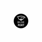 Front-facing black circular graphic showing white bilge-port icon with water and arrow and 'BILGE PORT' text