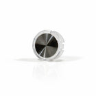 Bluewater 22mm stainless steel actuator button with brushed stainless center and clear bezel