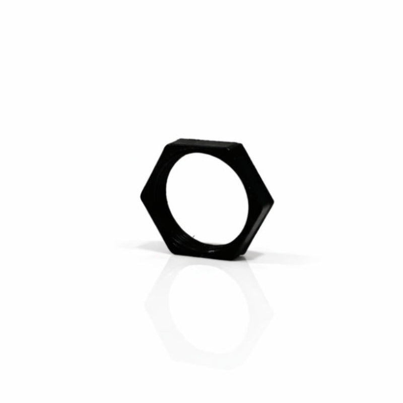 Bluewater 22mm plastic hex nut for panel switch mounting, black finish