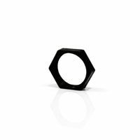 Bluewater 22mm plastic hex nut for panel switch mounting, black finish