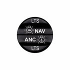 Bluewater NAV/ANC LTS laser-etched round actuator labeled NAV and ANC