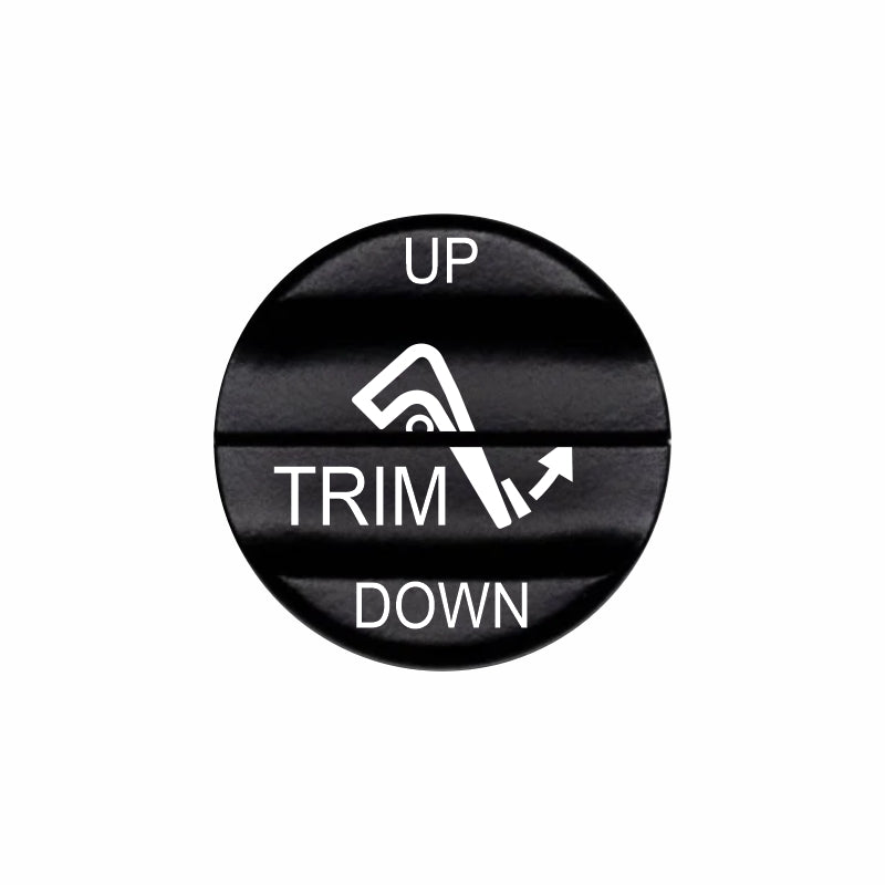 Bluewater engine trim 2-in-1 actuator with laser-etched UP / TRIM / DOWN labels