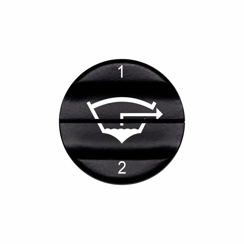 Bluewater Bilge 1/2 laser-etched 2N1 actuator button showing white bilge icon and numbers 1/2