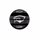 Bluewater Bilge Port HIGH/LOW actuator with black laser-etched button