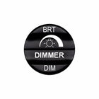 Bluewater dimmer actuator laser-etched with BRT and DIM labels and brightness icon