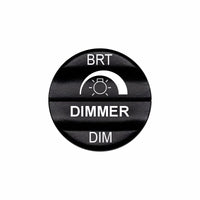 Bluewater dimmer actuator laser-etched with BRT and DIM labels and brightness icon