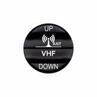 Bluewater VHF antenna UP/DOWN laser-etched 2N1 actuator button with antenna icon