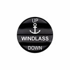 Bluewater Windlass actuator with laser-etched anchor icon and white UP/WINDLASS/DOWN labels