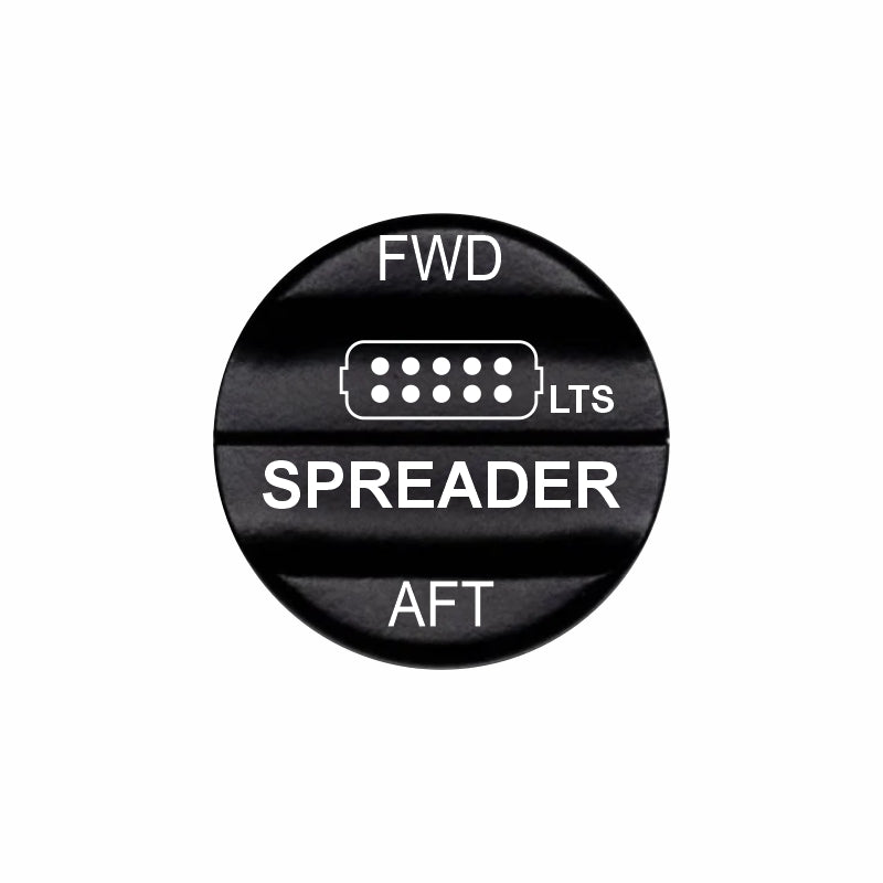 Bluewater Spreader LTS 2-in-1 actuator with laser-etched FWD / SPREADER / AFT labels