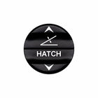 Bluewater Hatch actuator with black laser-etched HATCH label and up/down arrows