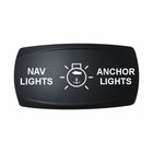 Technoexpress Shop NAV/ANC rocker switch cap labeled "NAV LIGHTS" and "ANCHOR LIGHTS