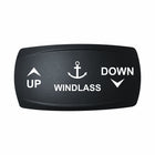 Technoexpress Shop WINDLASS UP/DOWN rocker switch panel with anchor icon and arrows