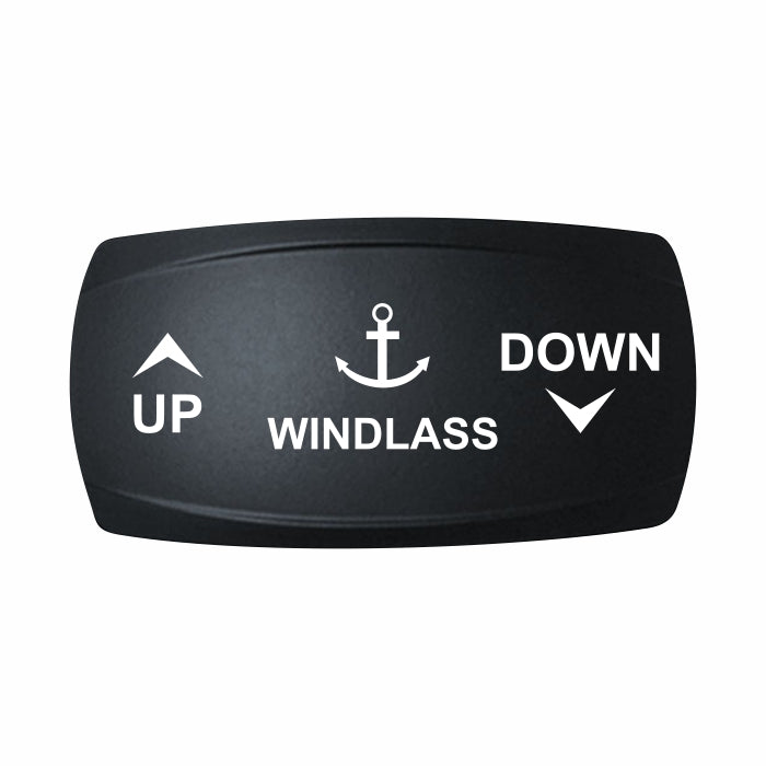 Technoexpress Shop WINDLASS UP/DOWN rocker switch panel with anchor icon and arrows