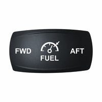 Technoexpress FUEL FWD/AFT rocker label with fuel gauge icon