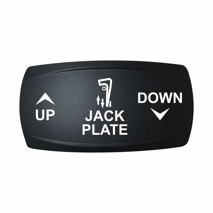 Technoexpress Shop jack plate rocker switch labeled "JACK PLATE" with UP and DOWN arrows