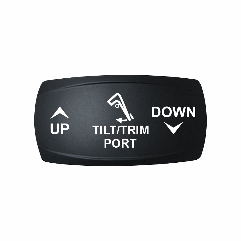 Technoexpress Shop black Tilt/Trim PORT up/down rocker actuator with white UP/DOWN labels