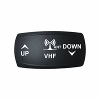Technoexpress VHF antenna rocker switch cap labeled ANT, VHF, UP and DOWN