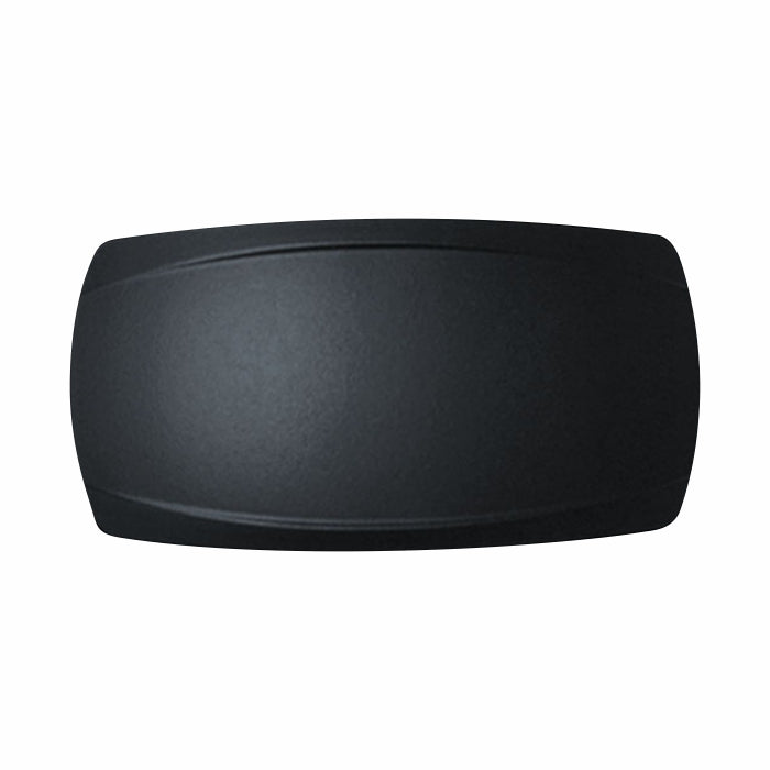 Technoexpress Shop horizontal blank actuator, black curved rectangular switch cover