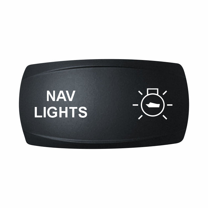 Technoexpress Shop black rocker switch labeled NAV LIGHTS with navigation icon