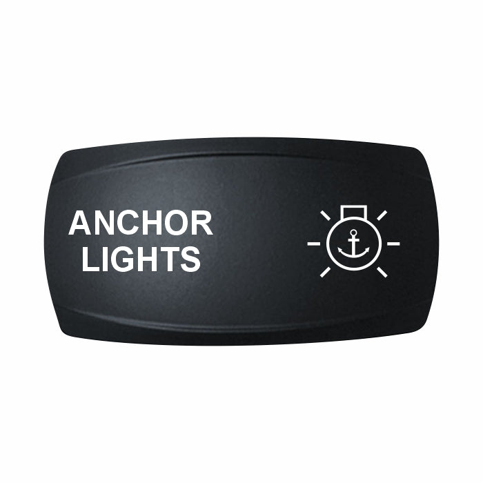 Technoexpress Shop black rocker switch actuator labeled ANCHOR LIGHTS with anchor light icon