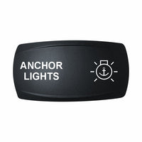 Technoexpress Shop black rocker switch actuator labeled ANCHOR LIGHTS with anchor light icon