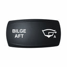 Technoexpress rocker switch cap labeled BILGE AFT with bilge pump icon