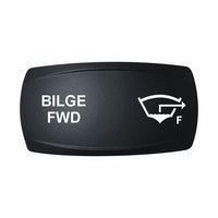 Technoexpress BILGE FWD rocker actuator, black panel with white BILGE FWD label and bilge icon