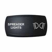 Technoexpress Shop black rocker switch cap labeled SPREADER LIGHTS with paired light icon