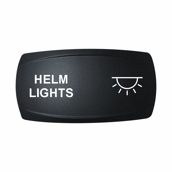 Technoexpress Shop black rocker switch labeled "HELM LIGHTS" with white light icon