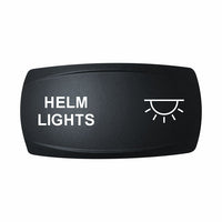 Technoexpress Shop black rocker switch labeled "HELM LIGHTS" with white light icon