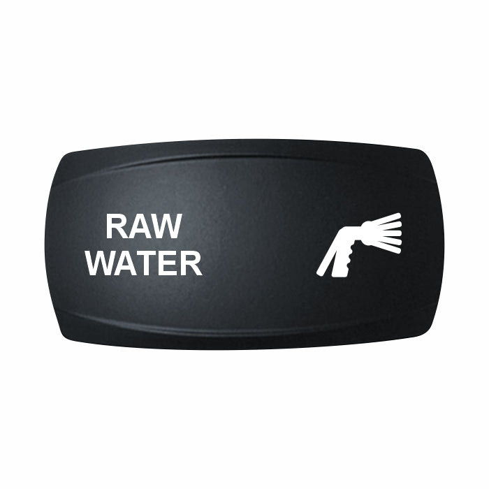 Technoexpress RAW WATER rocker switch with white spray icon for pump
