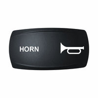 Technoexpress Shop black rectangular horn rocker switch labeled "HORN" with trumpet icon