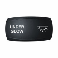 Technoexpress Shop UNDER GLOW rocker switch, black rectangular button with white light icon