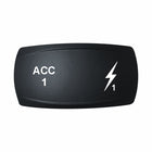 Technoexpress Shop ACC 1 black rocker switch actuator labeled 'ACC 1' with lightning bolt