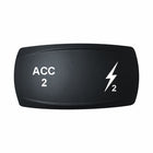 Technoexpress Shop ACC 2 rocker switch cap with lightning bolt icon on black bezel