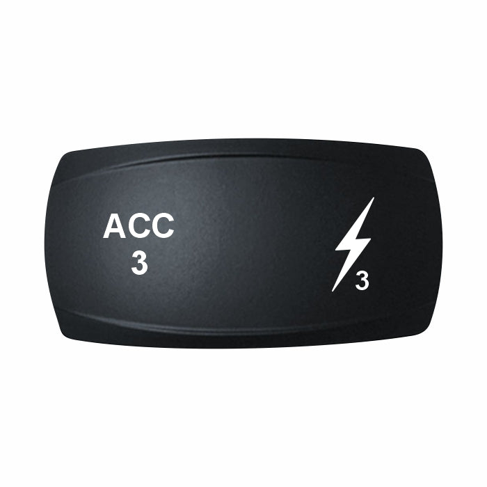 Technoexpress ACC 3 rocker switch actuator with white 'ACC 3' label and lightning bolt