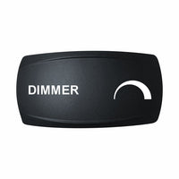 Technoexpress Shop DIMMER rocker switch with white "DIMMER" label and semicircle arc icon
