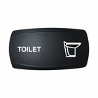 Technoexpress Shop black rocker switch labeled TOILET with white toilet bowl icon