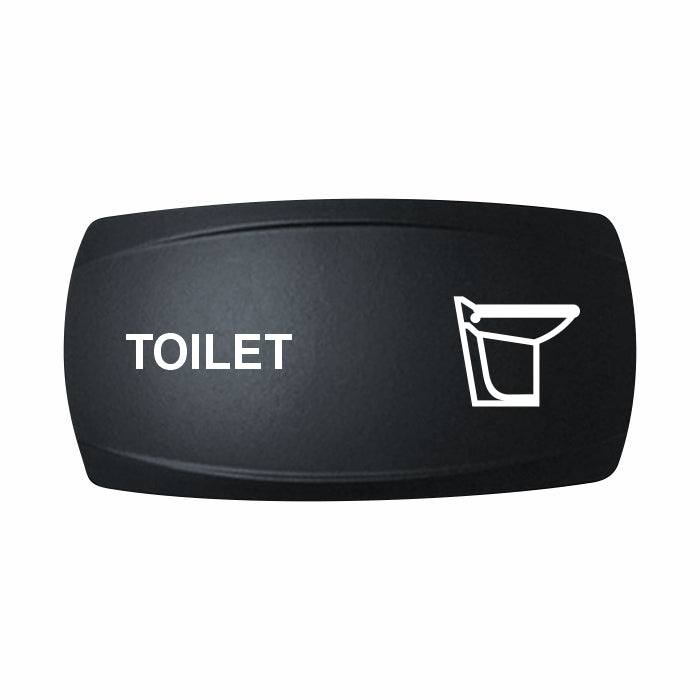 Technoexpress Shop black rocker switch labeled TOILET with white toilet bowl icon