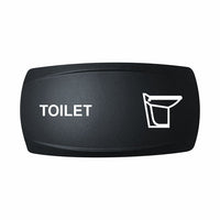 Technoexpress Shop black rocker switch labeled TOILET with white toilet bowl icon